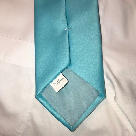 Dessy Group Teal High Quality Polyester Tie - Picture 2 of 7